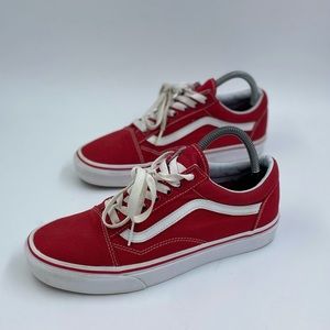 Vans red old Skool womens size 9